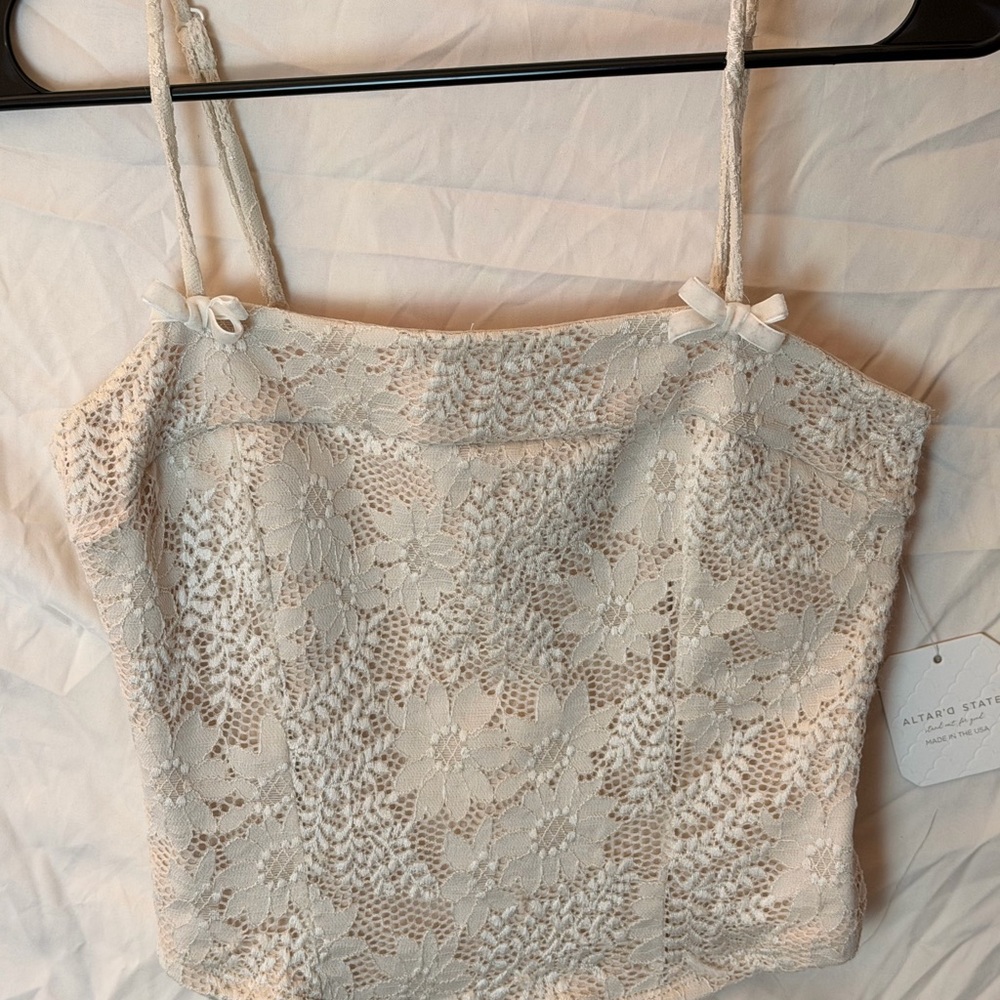 Altar'd State Cream Lace Camisole